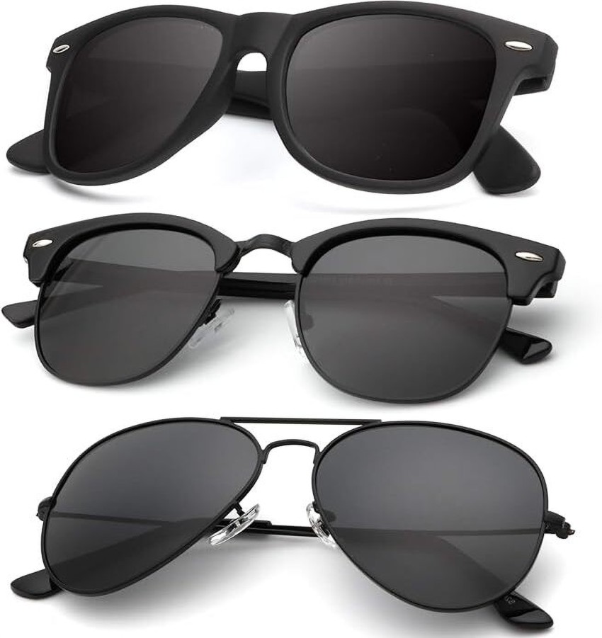Buy KALIYADI Aviator Sunglasses Black For Men & Women Online @ Best Prices  in India