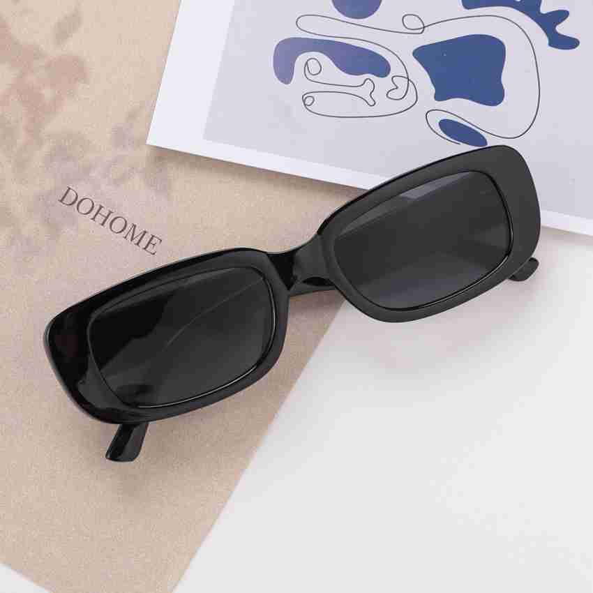 Buy Intellilens Rectangular Sunglasses Black For Men & Women