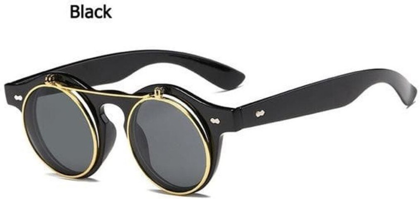 Buy Digital Shoppy Round Sunglasses Black For Men Women Online
