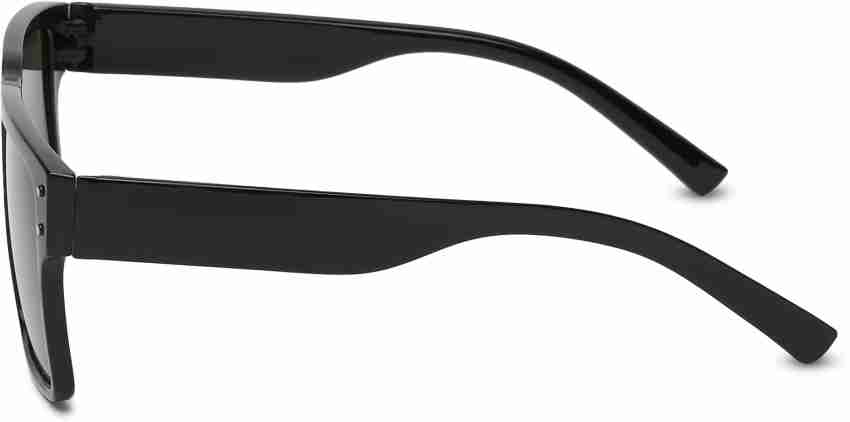 Buy KiwiCaves Rectangular Sunglasses Black For Men & Women Online @ Best  Prices in India