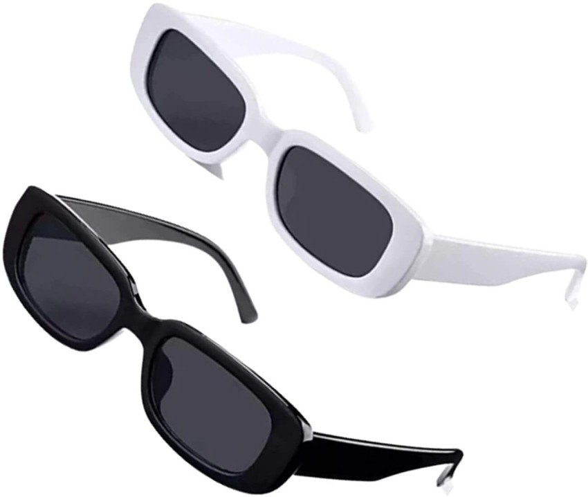 MC Stan Candy White Sunglasses Women Retro Driving Rectangular Sunglasses