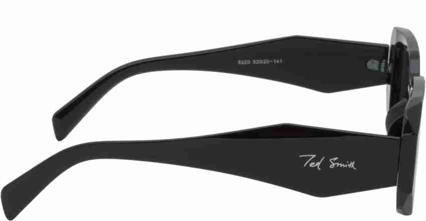 Ted Smith Black Shield UV Protection Unisex Sunglasses