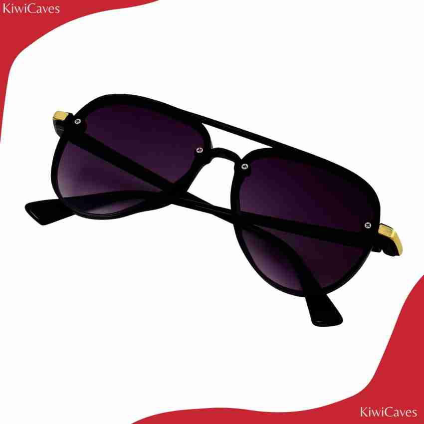 Buy KiwiCaves Rectangular Sunglasses Black For Men & Women Online @ Best  Prices in India