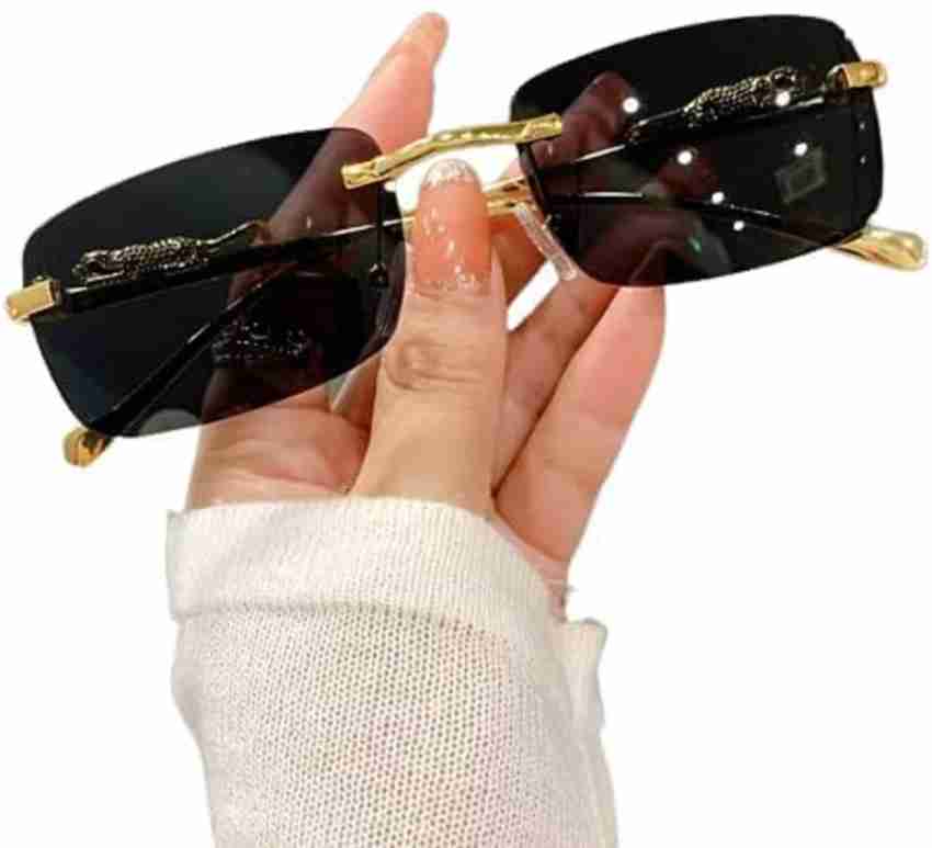 Buy Dark Wost Rectangular Sunglasses Black For Men & Women Online @ Best  Prices in India