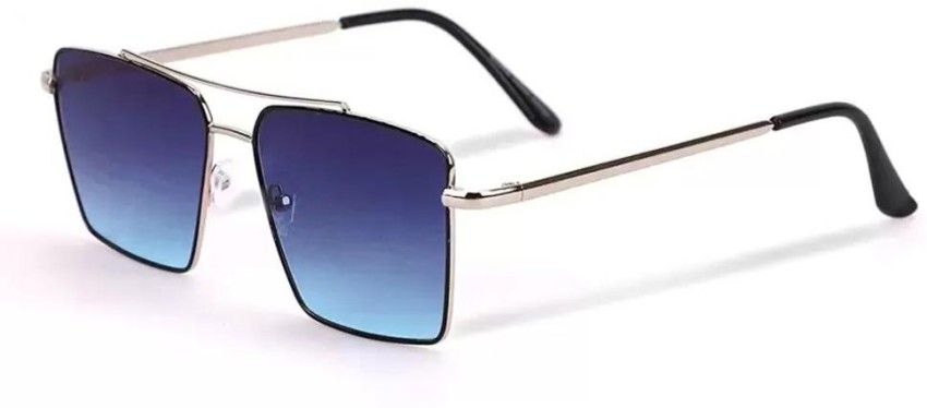Running - Rectangle Blue Red Frame Sunglasses For Men