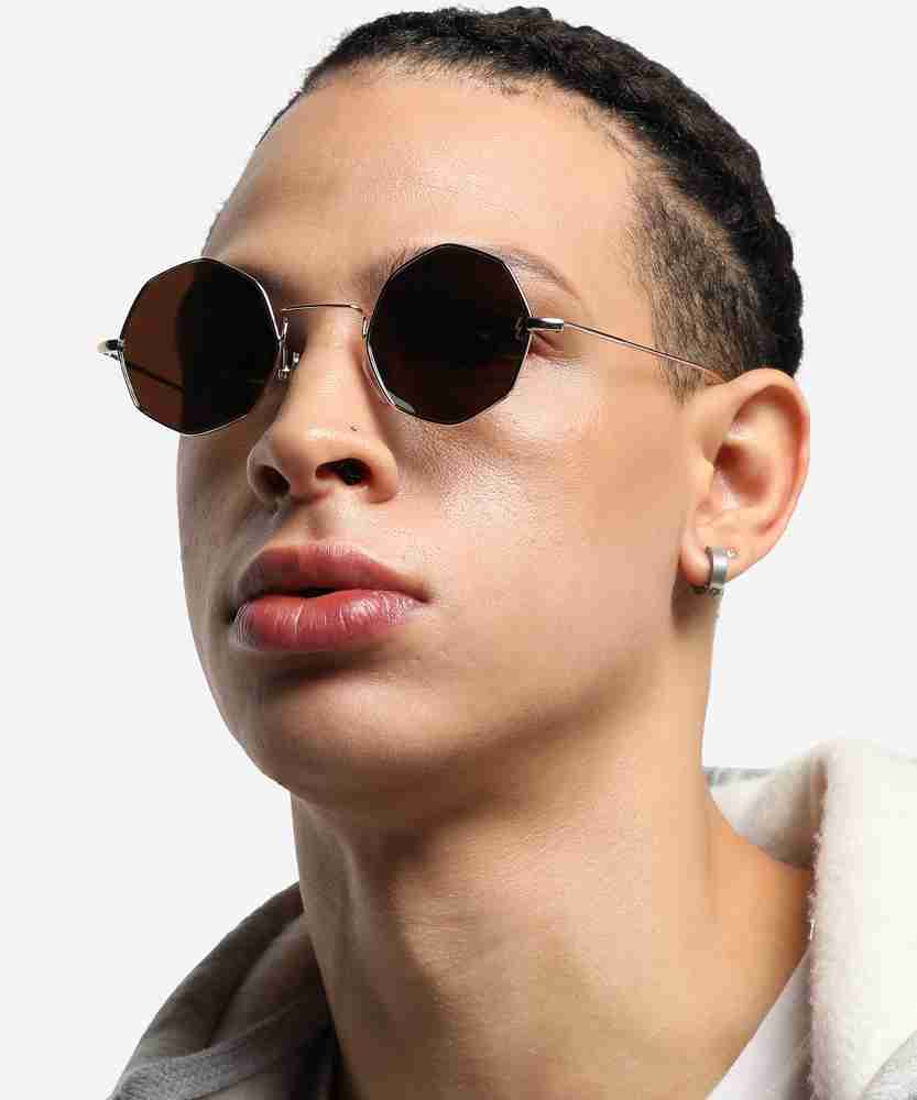 Buy French Accent Round Sunglasses Blue For Men Online Best