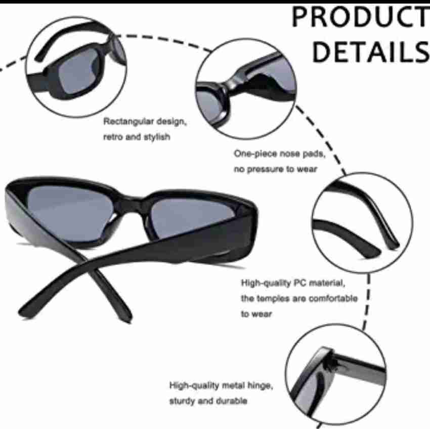 Luxury Designer Black Rectangle Sunglasses For Men And Women Big Black  Frame, Polarized Square Adumbral Lens, UV Proof Eyeglasses With Box Perfect  For Summer From Dhmoneygo, $31.56