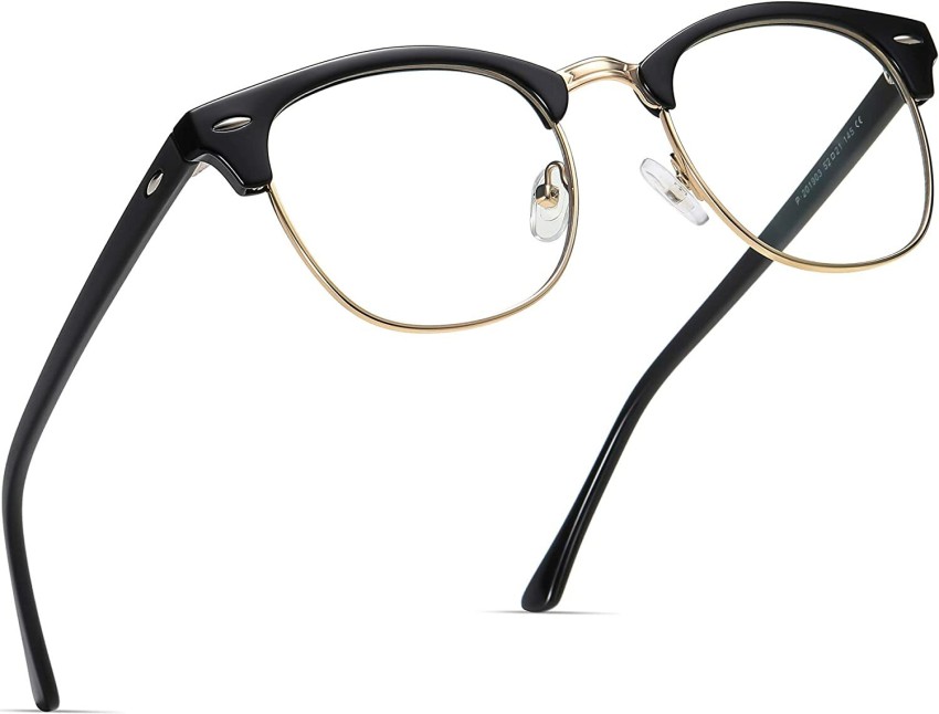 Clubmaster Half Rim Women Eyeglasses Wayf Clear Lens Shadz Metal