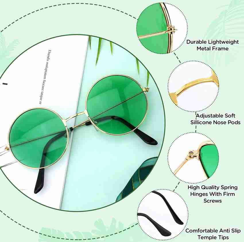 Green circle sunglasses clearance