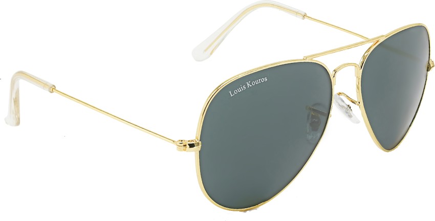 Buy LOUIS KOUROS Aviator Sunglasses Black For Men & Women Online