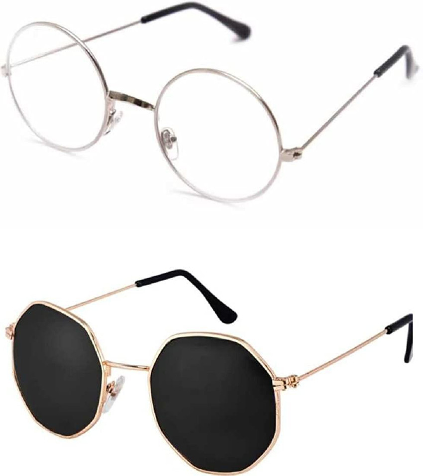 Buy festeeves Round Sunglasses Clear Black For Boys Girls
