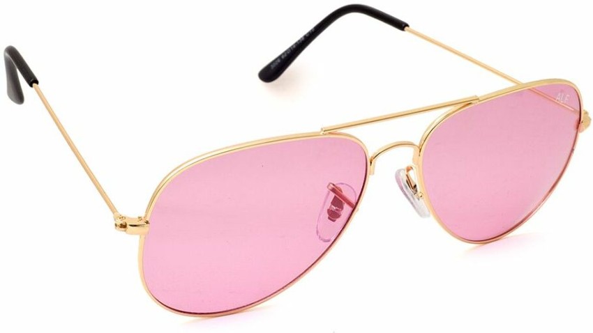 Pink frame cheap aviator sunglasses