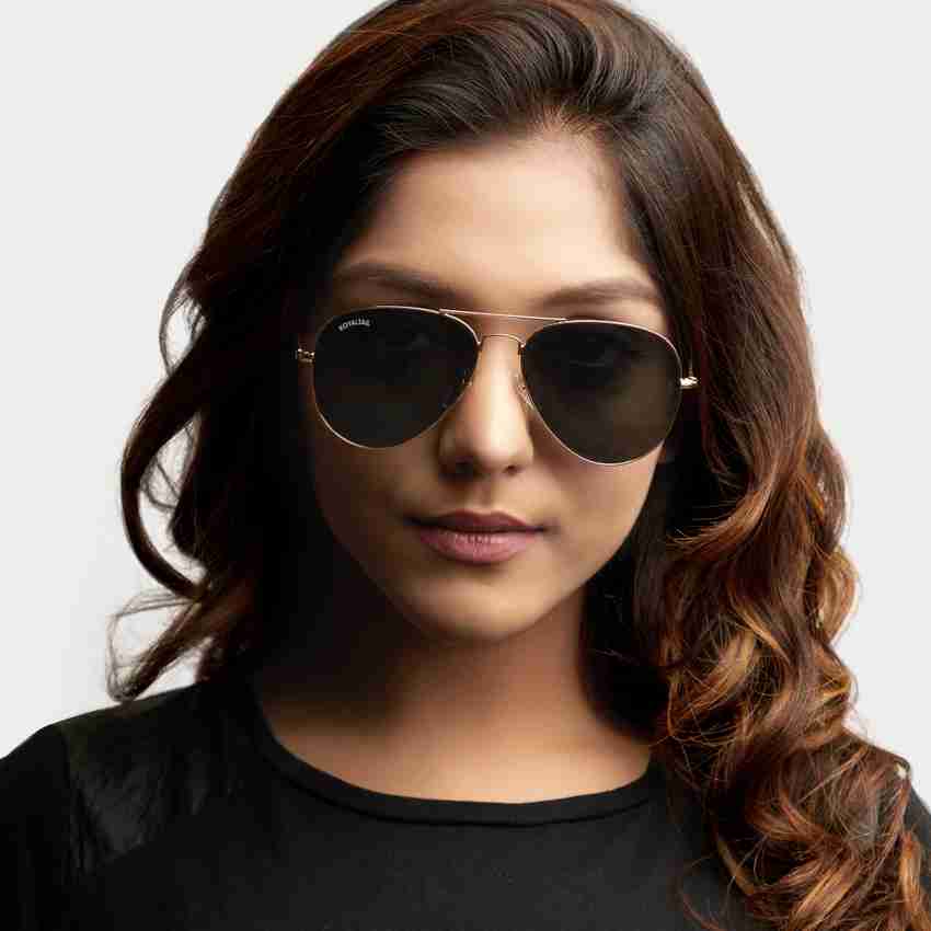 Aviator sunglasses womens black deals