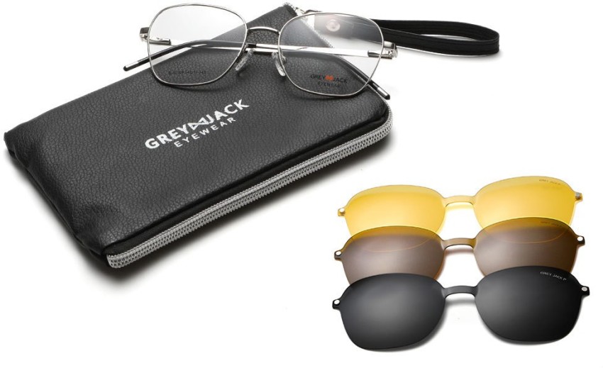 Buy Grey Jack Spectacle Sunglasses Clear For Men & Women Online