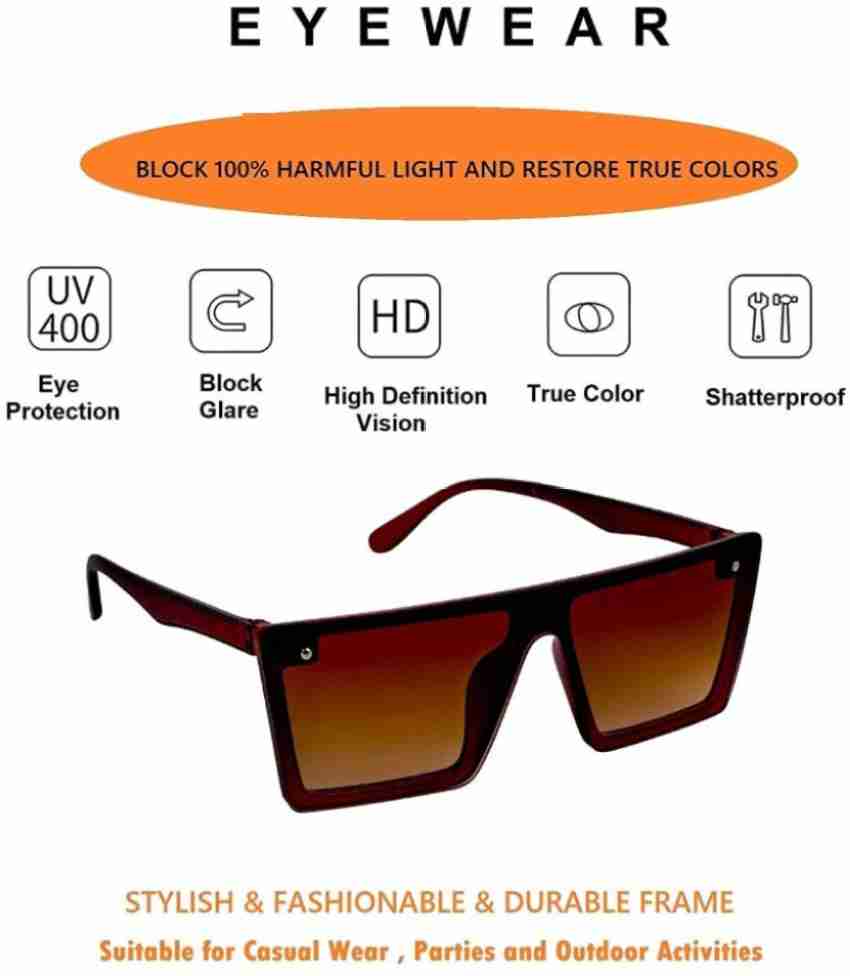 Square Style UV-400 Protected Square Stylish Mirrored Golden Lens  Sunglasses For Men at Rs 699/piece, मिरर सनग्लासेस in Faridabad