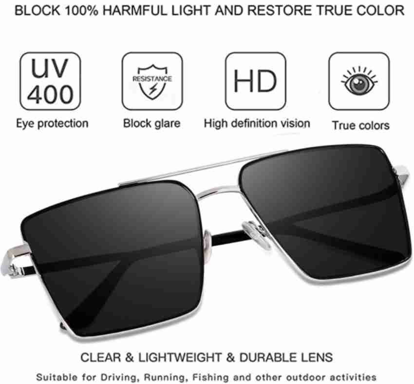 RICH MODE Men driving sunglasses polarized UV400 protection rectangular  fishing sunglasses