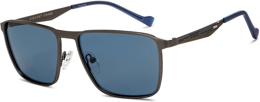 Buy VINCENT CHASE EYEWEAR Polarized Square Full Rim Blue