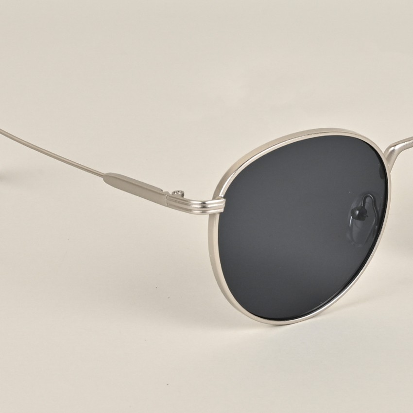 Buy VOYAGE Round Sunglasses Black, Silver For Men & Women Online