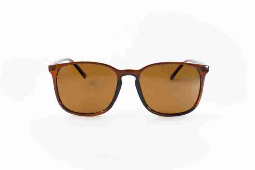 Square Polarized Sunglasses for Men, Brown