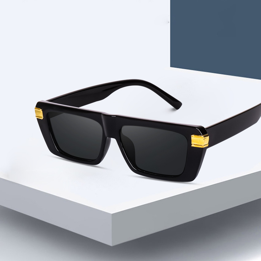 Black outlet gold sunglasses