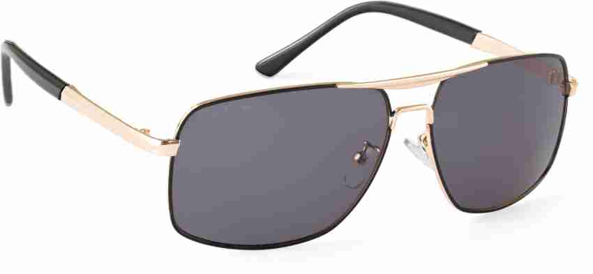 Royal Son Rectangle Fashion Brown Metal Sunglasses For Men Eyewear  Polarized Uv Protection