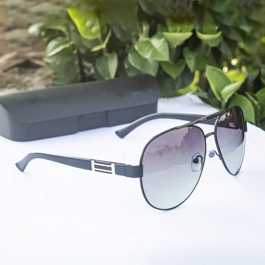Buy jiebo Aviator Sunglasses Black For Men & Women Online @ Best Prices in  India