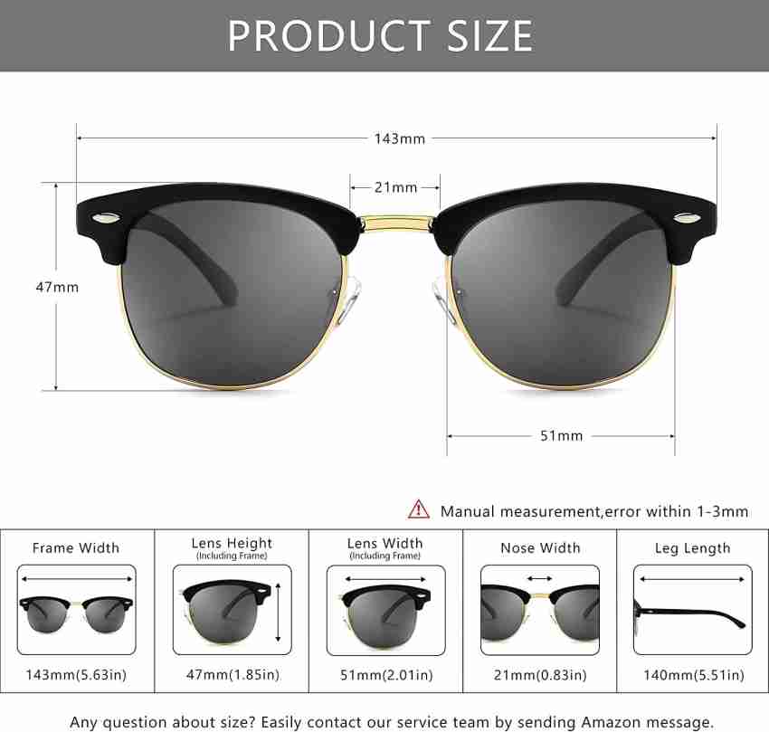 Buy Singco India Clubmaster Sunglasses Black For Men & Women Online @ Best  Prices in India