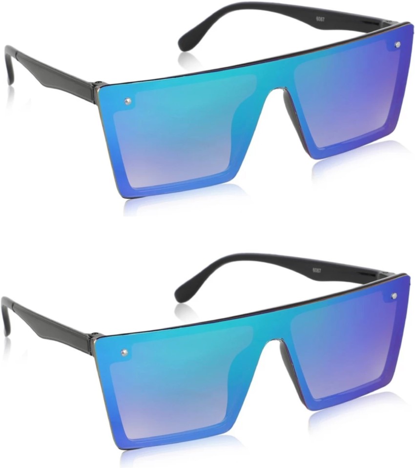 Buy PC STAR Retro Square Sunglasses Blue Blue For Men Women Online Best Prices in India Flipkart