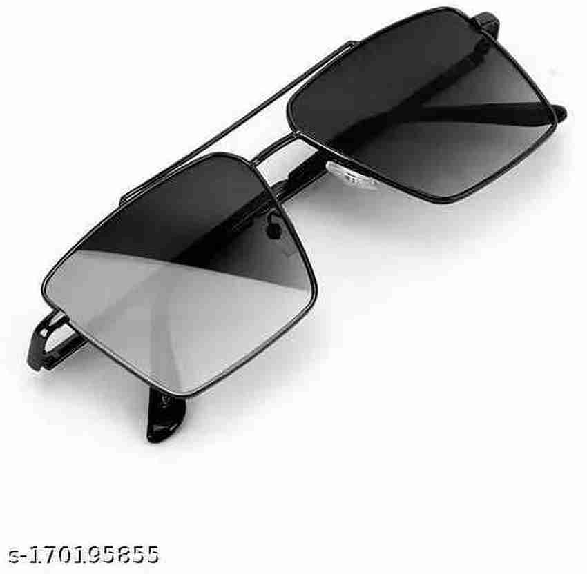 Square black sunglasses men clearance