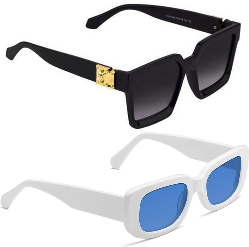 Buy ELLIGATOR Retro Square Sunglasses Black For Men Women Online Best Prices in India Flipkart