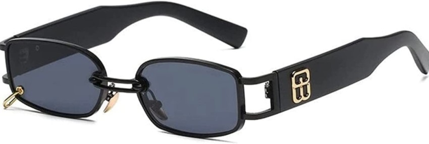 Buy bulgaria Rectangular Sunglasses Black For Men & Women Online @ Best  Prices in India