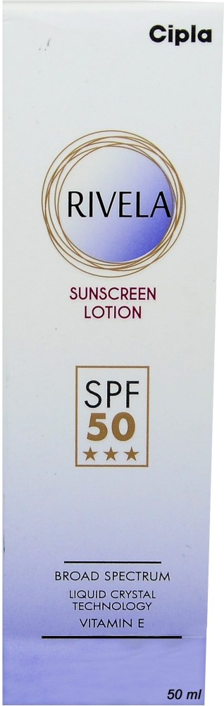 Cipla Rivela Sunscreen Lotion - SPF 50 PA+ (50 ml) - SPF 50 PA+