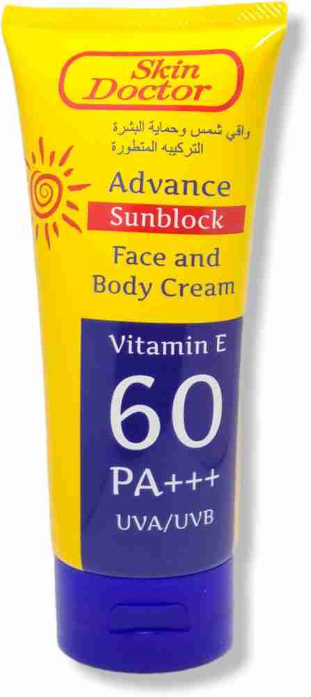 SKIN DOCTOR Sunscreen - SPF 50 FACE &BODY SUN PROTECTION With vitamin E SPF  50CREAM - Price in India, Buy SKIN DOCTOR Sunscreen - SPF 50 FACE &BODY SUN  PROTECTION With vitamin