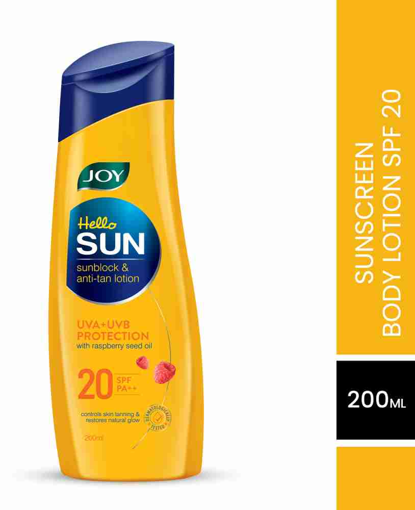 Joy Sunscreen SPF 20 PA Hello Sun Sunblock Anti Tan