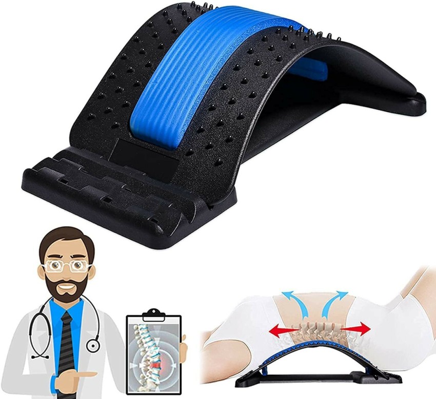 Backright Therapuetic Lumbar Stretcher for back relaxation, scoliosis, blue  + black