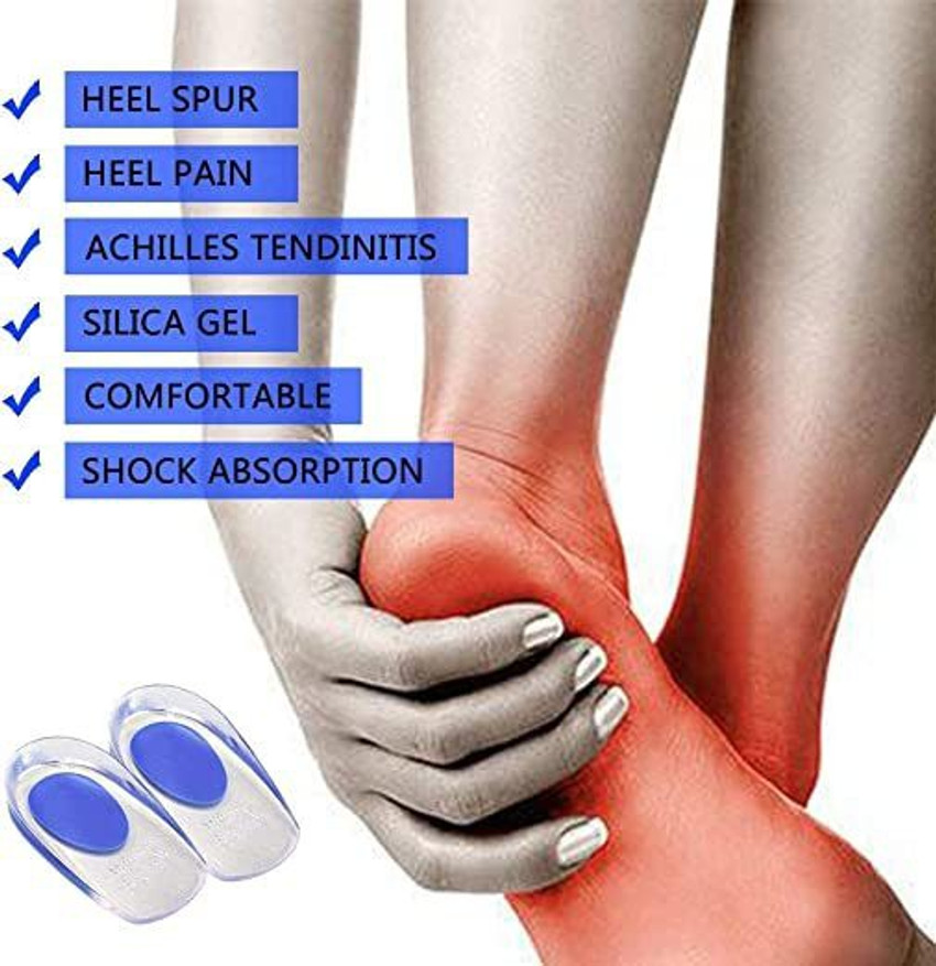 Deavan Silicone Gel Heel Cups Cushion Insoles Soles Pain Relieve