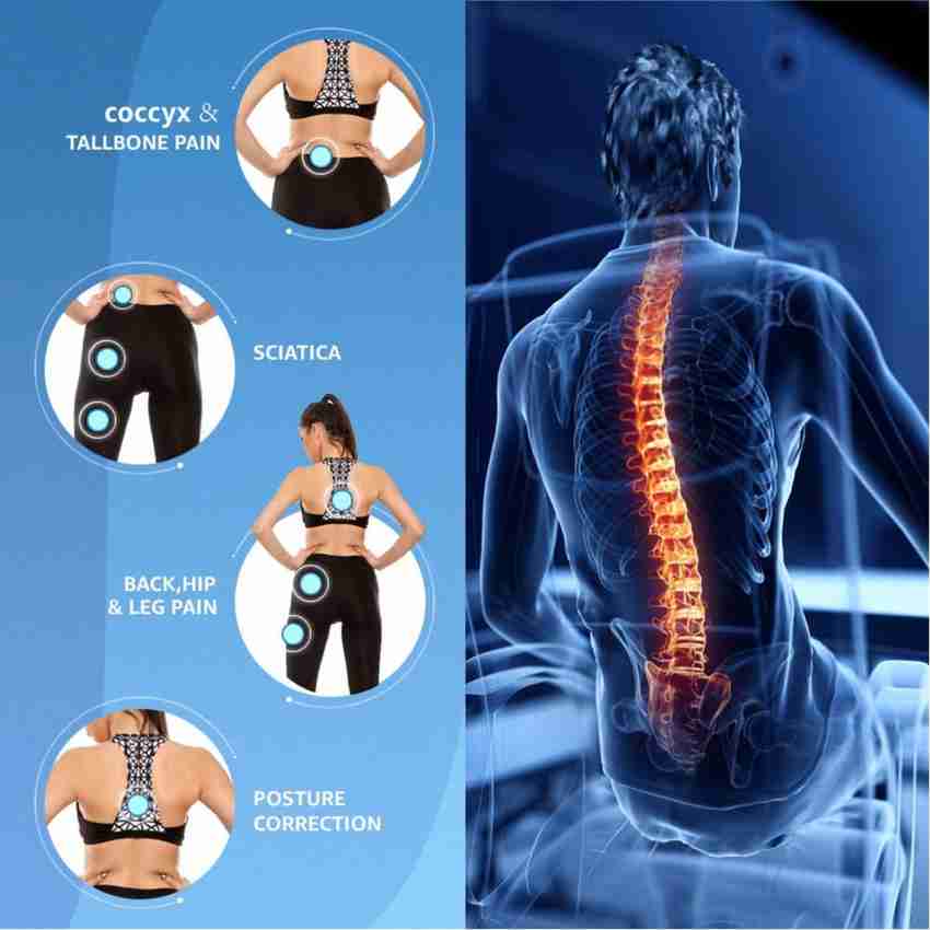 Orthopedic back support for chair clearance
