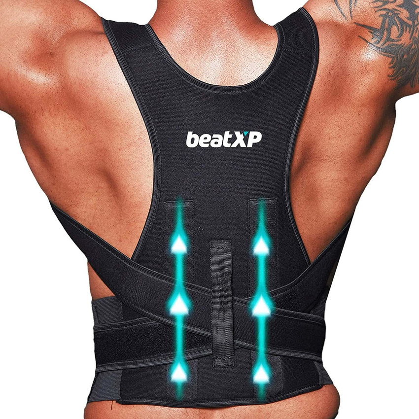 beatXP Posture Corrector Back Support Belt Therapy for Lower Upper Back Pain Relief Back Lumbar Support