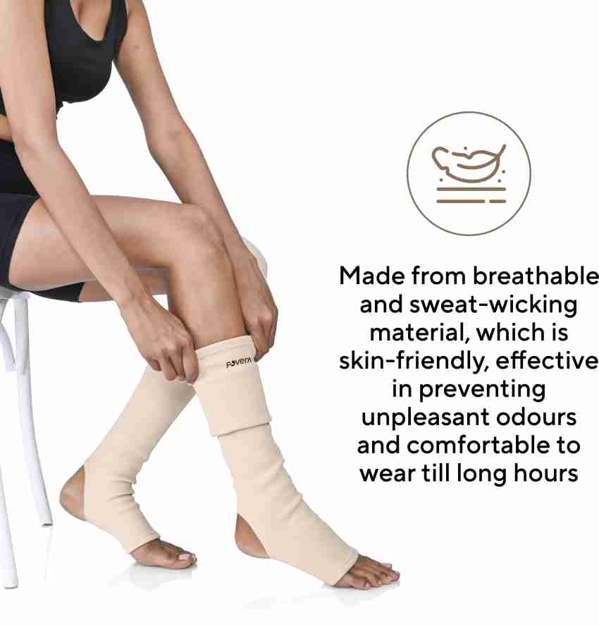 FOVERA Varicose Veins Compression Stockings (Below Knee), for Men & Women  (S, 1 Pair) Heel Support - Buy FOVERA Varicose Veins Compression Stockings (Below  Knee), for Men & Women (S, 1 Pair)