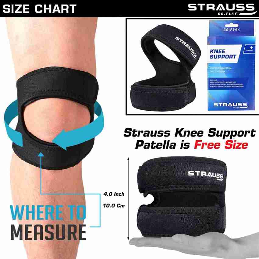Strauss Knee Support Patella, Free Size (Single Strap) – StraussSport