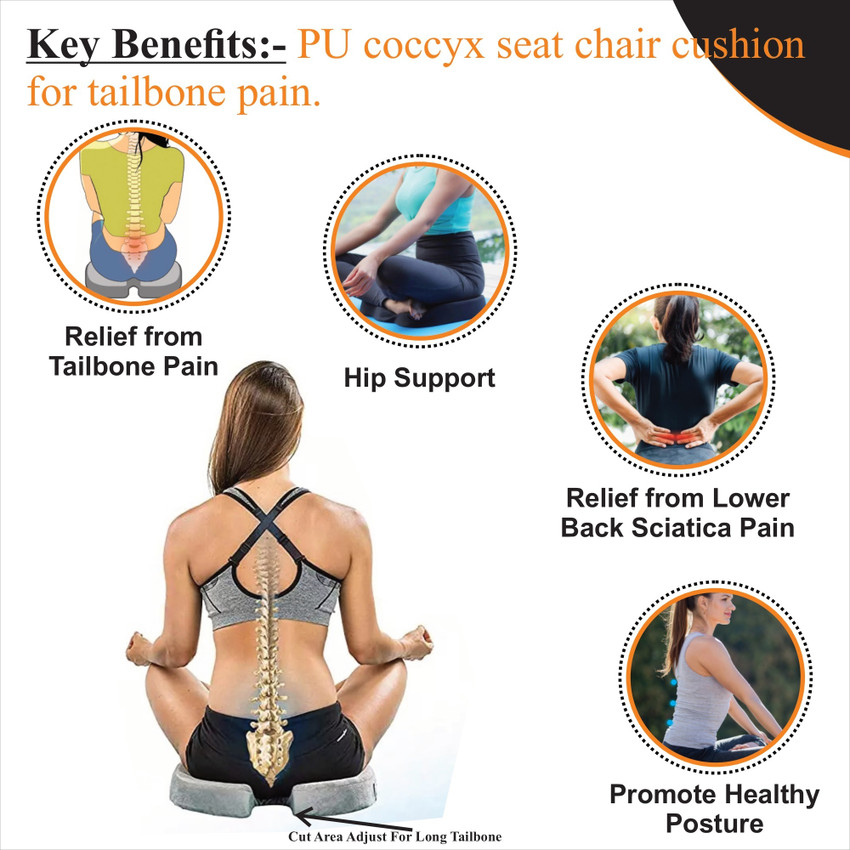 SUPERFINE COMFORT Orthopedic Coccyx Seat Cushion Relief in Tailbone Pain Hip Back Medium Soft Back Lumbar Support Buy SUPERFINE COMFORT Orthopedic Coccyx Seat Cushion Relief in Tailbone Pain
