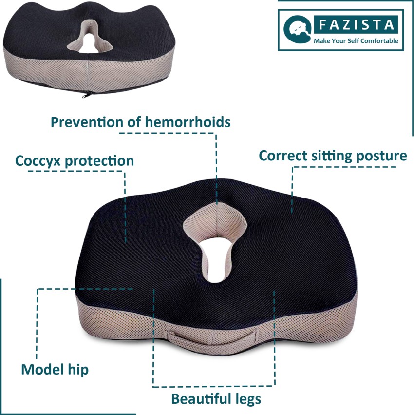 Fazista Seat Cushion For Lower Back Tailbone Coccyx Hemorrhoid Piles Pain  Relief Back / Lumbar Support - Price History