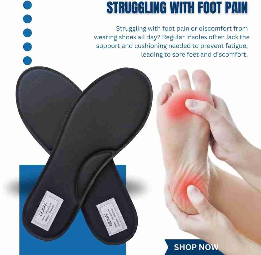 Cureinsole Shoe Insole Pad Leg Pain Foot Support Memory Foam Cushion Inside Heel Support Form Arch Regular Shoe Insole Price in India Buy Cureinsole Shoe Insole Pad Leg Pain Foot Support