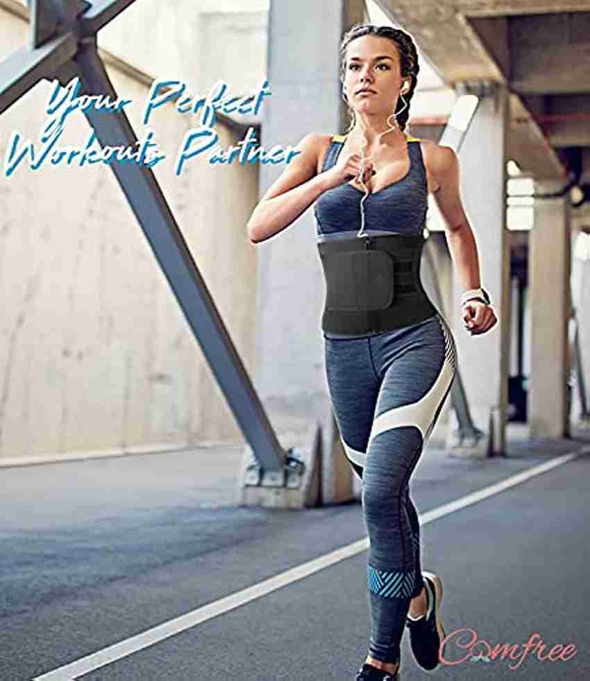 Comfree Waist Trainer For Women Waist Trimmer Adjustable Sauna Sweat Belt With Zipper Slimming Belt Price in India Buy Comfree Waist Trainer For Women Waist Trimmer Adjustable Sauna Sweat Belt With