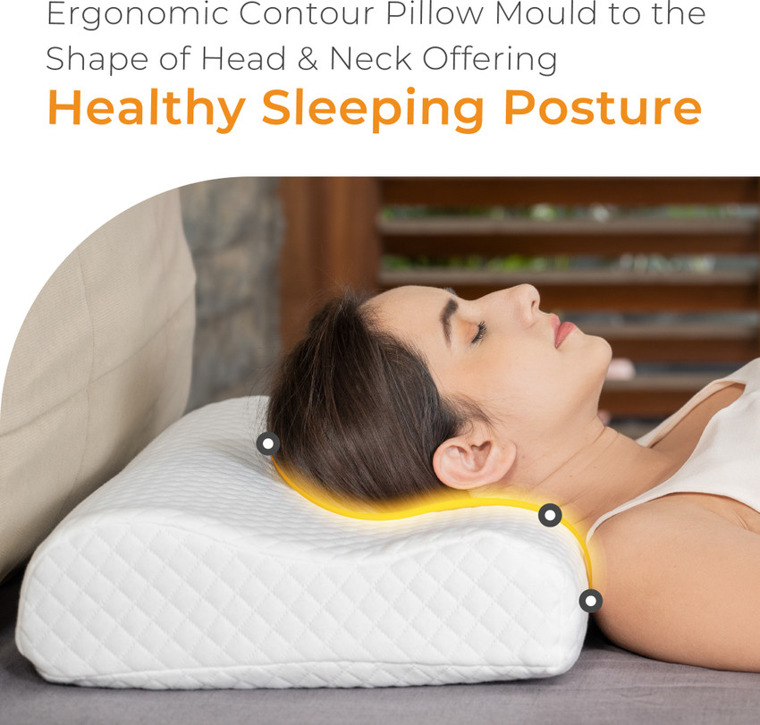 Cervical contour bamboo neck pillow clearance