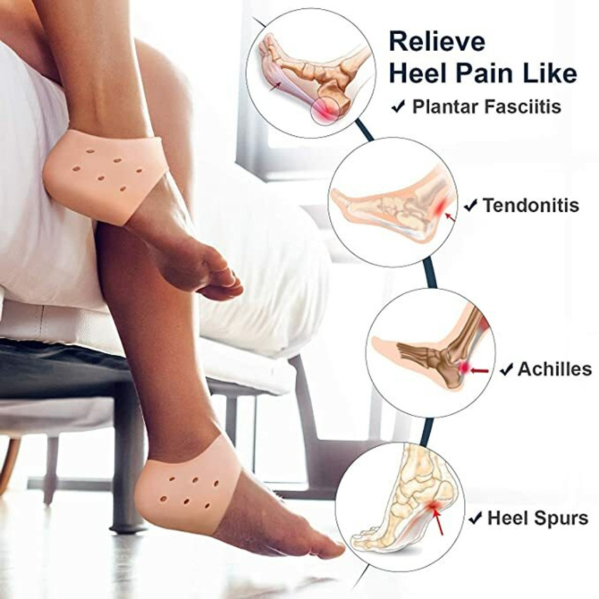 Silicone heel sleeve for cracked heels top