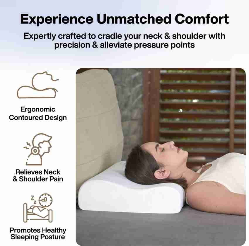 FOVERA Orthopedic Memory Foam Cervical Pillow – 21.5 x 13.5