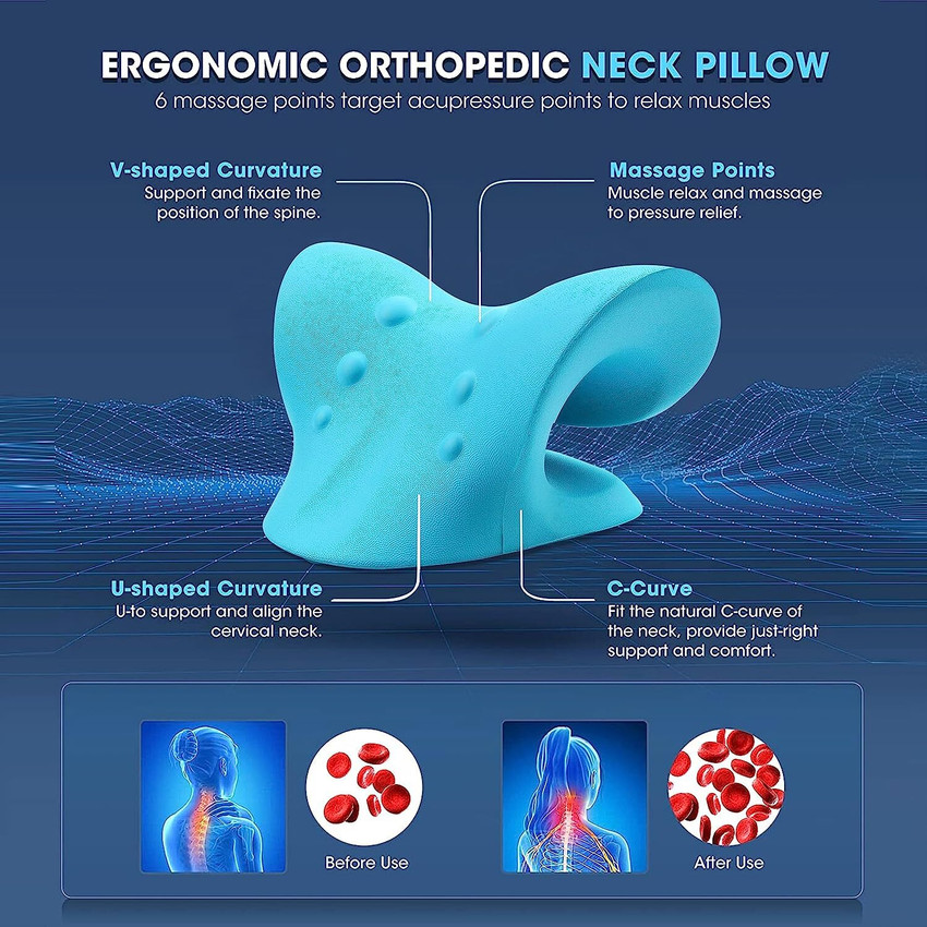 DEKIYANZ Cervical Pillows Stretcher for Neck Pain Relief Cervical