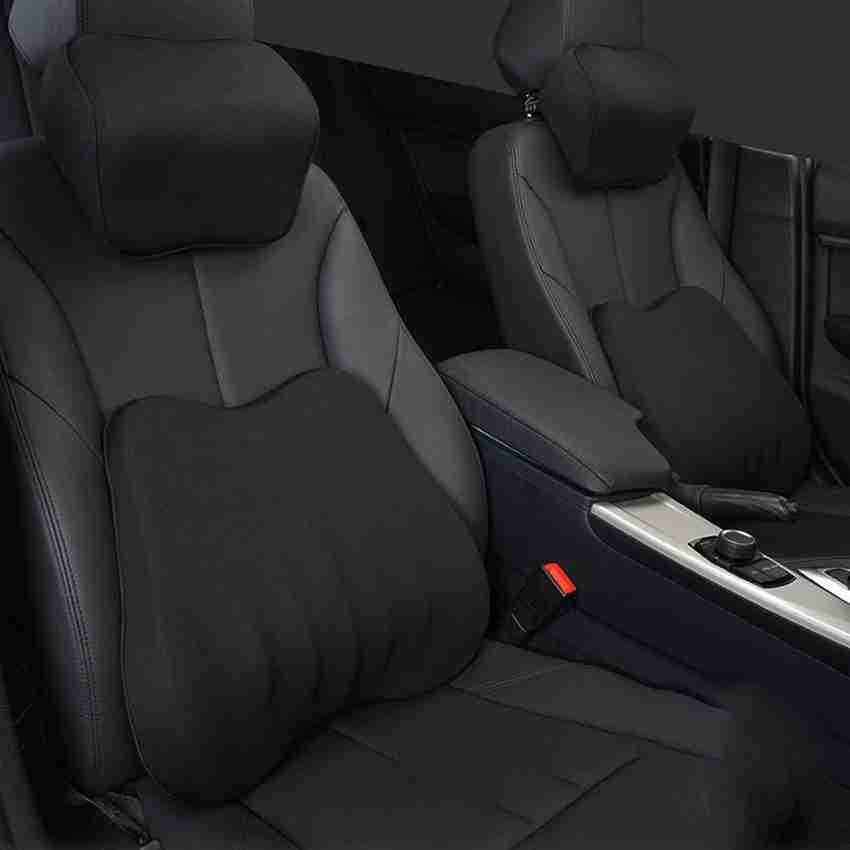 Abhsant Car Lumbar Support Back Cushion Headrest Neck Pillow Kit