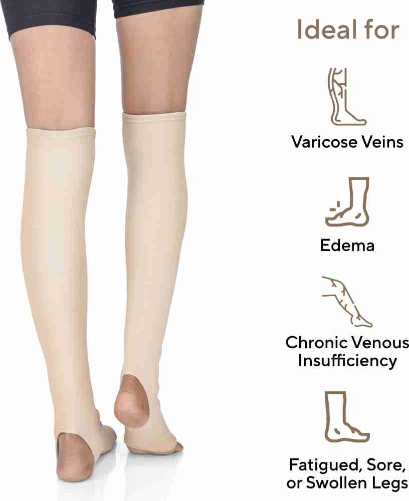 FOVERA Varicose Veins Compression Stockings (Below Knee), for Men